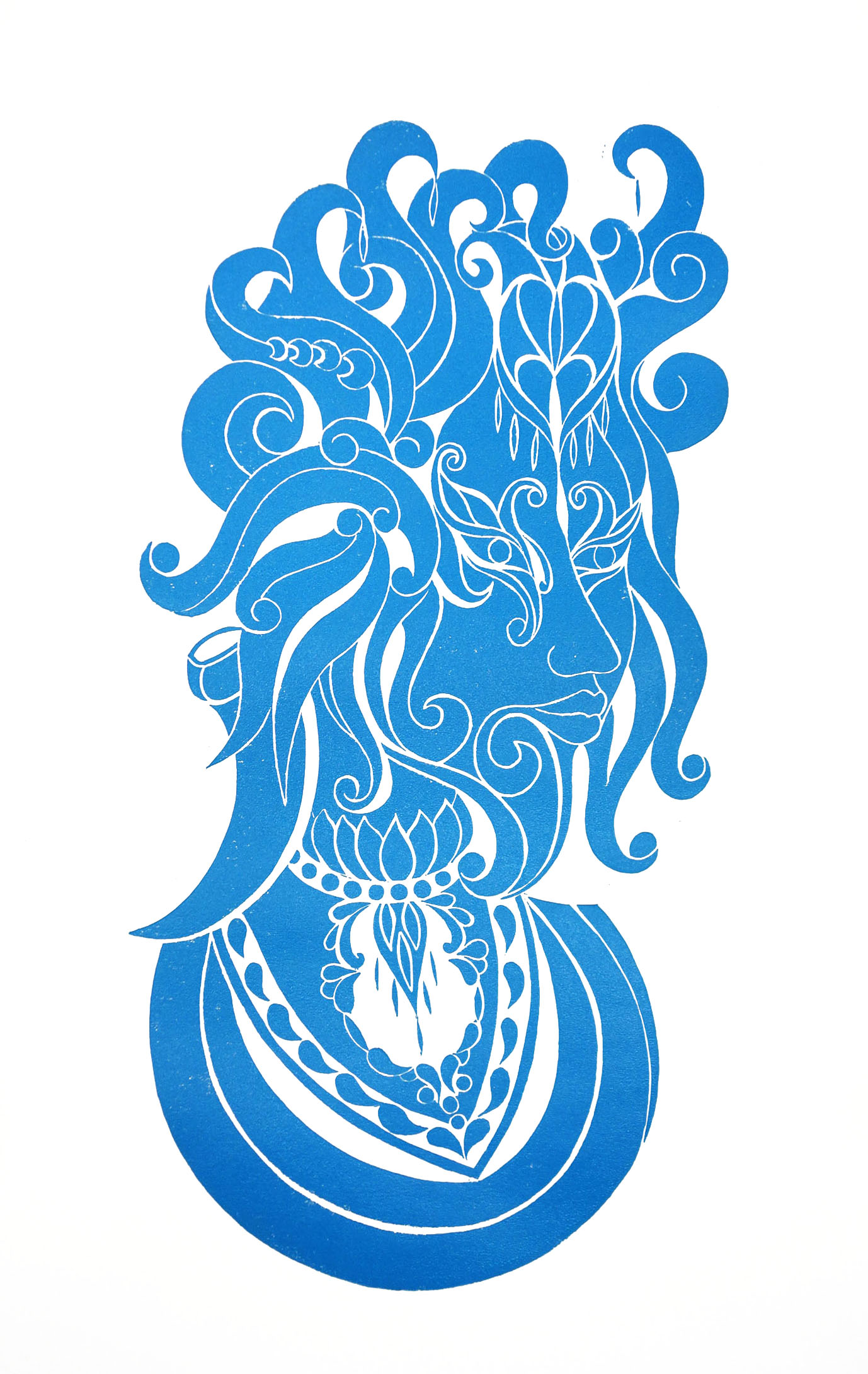 Familia Aurelia 3/4 — linocut